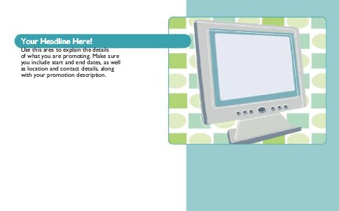 Flat Screen Monitor Full Colour Oversized Postcards
