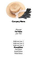 Garden Hat and Gloves Full Colour Business Cards
