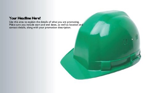 Green Hard Hat Full Colour Oversized Postcards