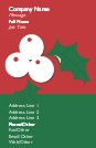 White Berries and Holly Full Colour Business Cards