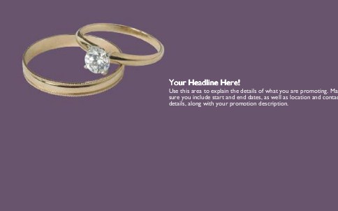 His and Her Wedding Rings Full Colour Oversized Postcards