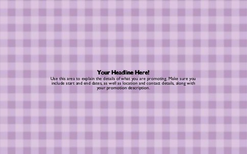 Lavender Gingham Full Colour Oversized Postcards