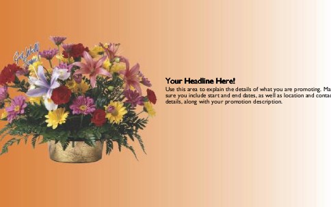 Spring Flower Arrangement Full Colour Oversized Postcards