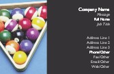 Racked Pool Balls Full Colour Magnetic Business Cards