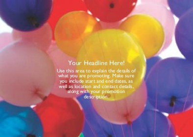 Balloons Flying Away Full Colour Standard Sized Postcards