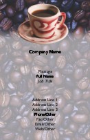 Coffee Mug and Beans Full Colour Business Cards