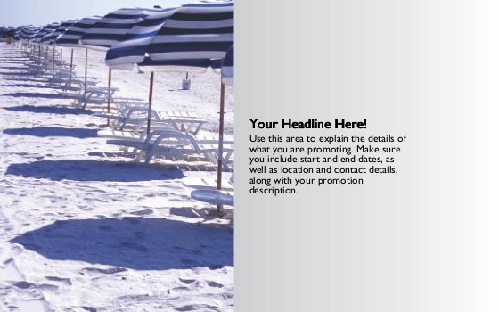 Beach Umbrellas Full Colour Oversized Postcards