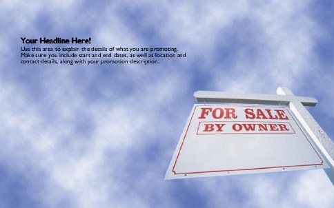 For Sale by Owner Full Colour Oversized Postcards
