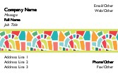 Many Coloured Mosaic Full Colour Magnetic Business Cards