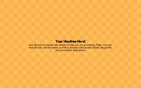 Orange Chequers Full Colour Oversized Postcards