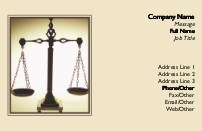 Scales of Justice Full Colour Magnetic Business Cards