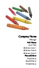 Colourful Crayons Full Colour Business Cards