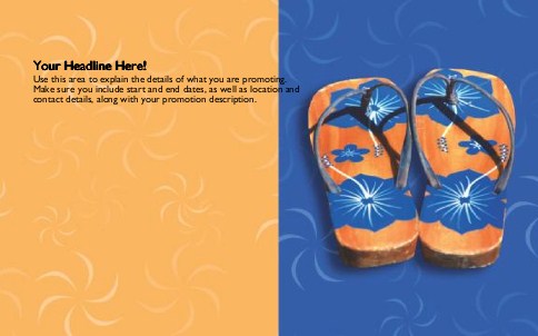 Flip Flop Sandals Full Colour Oversized Postcards