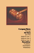 Order in the Court Recycled Business Cards