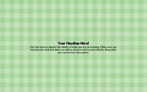 Apple Green Gingham Full Colour Oversized Postcards