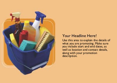 Bucket of Cleaning Supplies Full Colour Standard Sized Postcards
