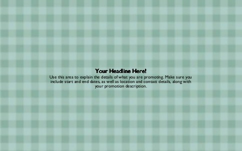Dark Green Gingham Full Colour Oversized Postcards