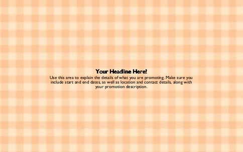 Orange Gingham Full Colour Oversized Postcards