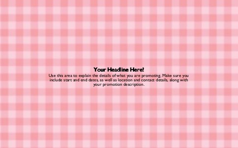 Red Gingham Full Colour Oversized Postcards