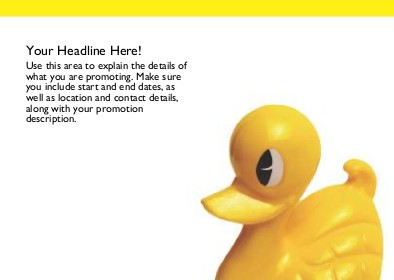 Rubber Duck Full Colour Standard Sized Postcards