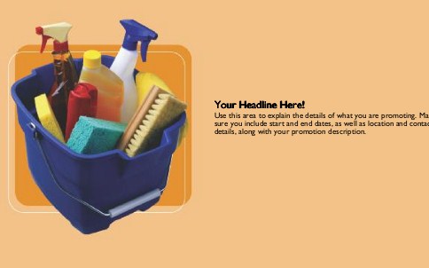 Bucket of Cleaning Supplies Full Colour Oversized Postcards