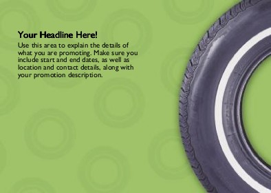 Rubber Tyre Full Colour Standard Sized Postcards