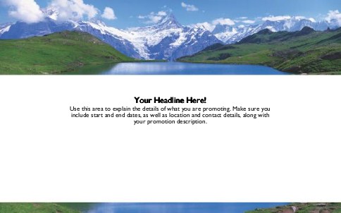 Alpine Lake Full Colour Oversized Postcards