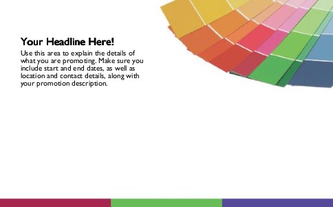 Colour Swatches Full Colour Oversized Postcards
