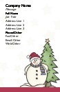Snowman with Tree Full Colour Business Cards