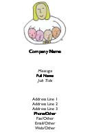 Carer with Children Recycled Business Cards
