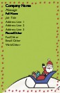 Santa in Sleigh Full Colour Business Cards