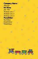 Colourful Train Full Colour Business Cards