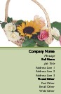 Basket of Spring Flowers Full Colour Magnetic Business Cards