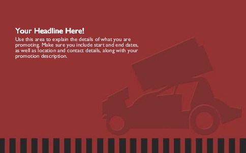 Sprint Car Full Colour Oversized Postcards