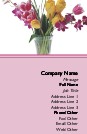 Vase of Flowers Full Colour Magnetic Business Cards