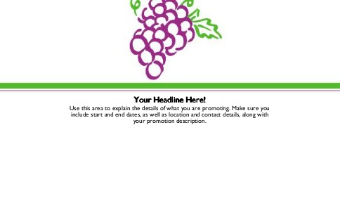 Grape Cluster Full Colour Oversized Postcards