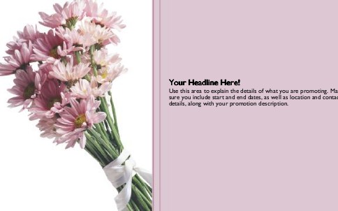 Simple Bouquet Full Colour Oversized Postcards