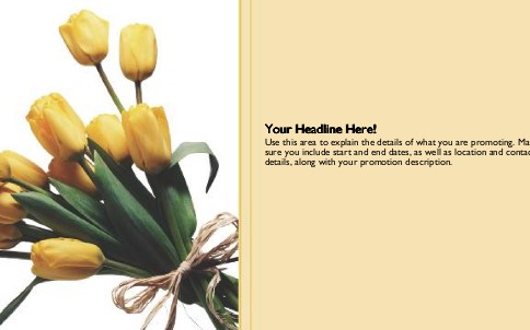 Bunch of Tulips Full Colour Oversized Postcards