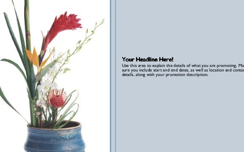 Flower Arrangement Full Colour Oversized Postcards