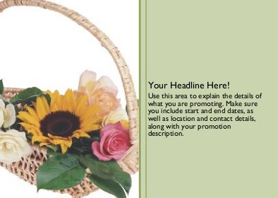 Basket of Spring Flowers Full Colour Standard Sized Postcards