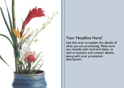 Flower Arrangement Full Colour Standard Sized Postcards