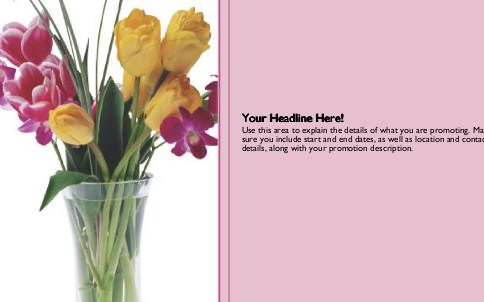 Vase of Flowers Full Colour Oversized Postcards