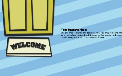 Welcome Mat Full Colour Oversized Postcards