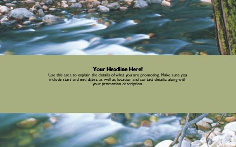Rushing Stream Full Colour Oversized Postcards