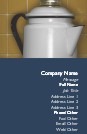 Enamel Coffee Pot Full Colour Business Cards