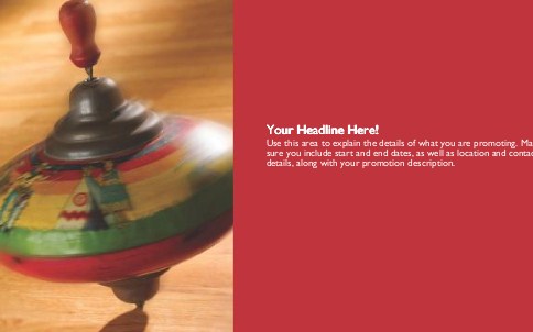 Spinning Top Full Colour Oversized Postcards
