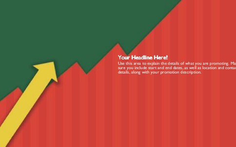 Stock market Graph Full Colour Oversized Postcards