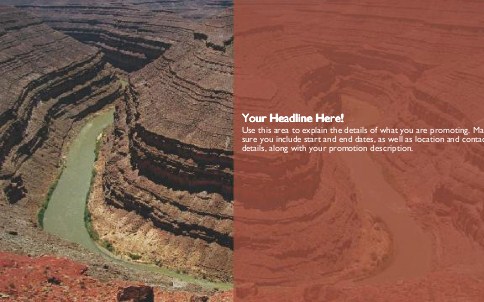 View of Canyon Full Colour Oversized Postcards