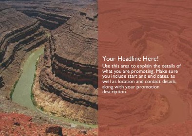 View of Canyon Full Colour Standard Sized Postcards