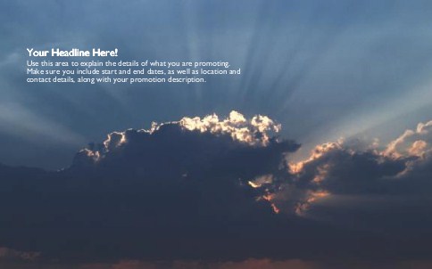 Sky Rays Full Colour Oversized Postcards